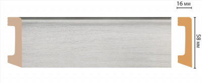 Плинтус Decomaster D234-84 2,4 м (58x16*2400)