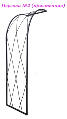 Кованая арка-пергола №2 (пристенная)