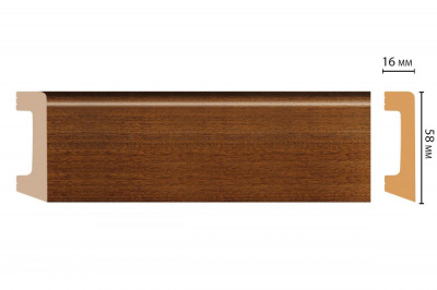 Плинтус Decomaster D234-75 2,4 м (58x16*2400)