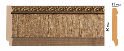 Плинтус Decomaster 144-3 2400х80х11 мм (Woodline)