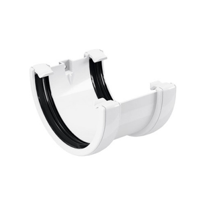 Соединитель желобов FineBer 120 мм (белый) Соединитель желобов FineBer 120 мм (белый)