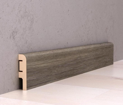 Плинтус Decomaster Дуб Серебристый 2400х60х16 мм (Artiva)