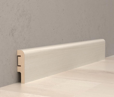 Плинтус Decomaster Груша Белая 2400х60х16 мм (Artiva)