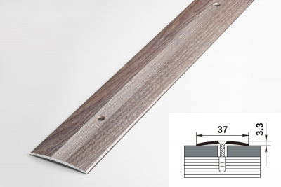 Алюминевый профиль ПС 03 045 Дуб дымчатый 0.9м