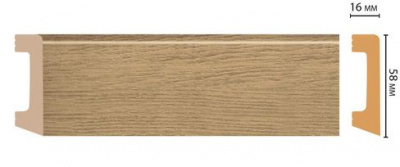 Плинтус Decomaster D234-83 2,4 м (58x16*2400)