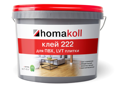 Клей Homakoll 222 для ПВХ и LVT плитки водно-дисперсионный