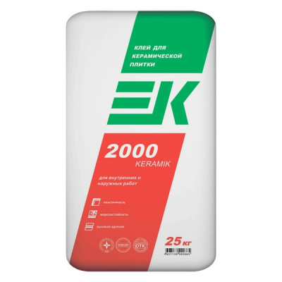 Клей для плитки ЕК 2000 Keramik 25кг Клей для плитки ЕК 2000 Keramik 25кг