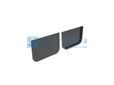 Торцевая заглушка для лотка водоотводного Gidrolica Light, пластиковая (арт 18061)