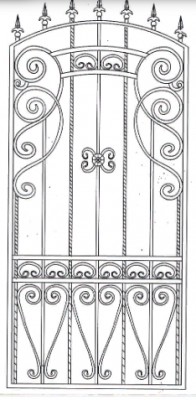 Кованые калитки Узорная премиум