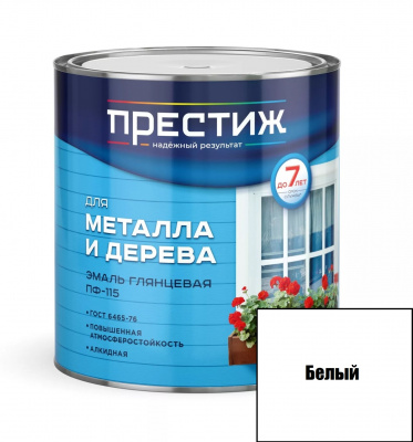 Эмаль Престиж ПФ-115 "Белая" 1,9л
