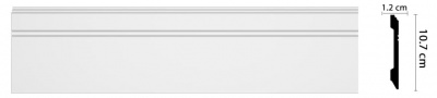 Плинтус Decomaster D105 2000*107*12 мм (Дюропрофиль)