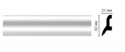 Плинтус Decomaster D230 2000*42*21 мм (Дюропрофиль)