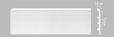 Плинтус Decomaster A246 2000*176*18 мм (Дюропрофиль)