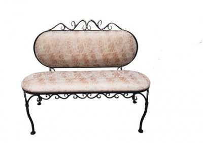 Банкетка кованная со спинкой №1