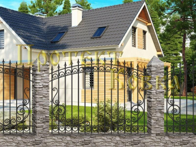 Кованый забор Базовый №13