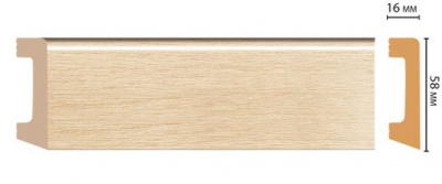 Плинтус Decomaster D234-71 2,4 м (58x16*2400)