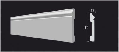 Плинтус Decomaster D005 под окраску 2,0 м (80x13*2000)