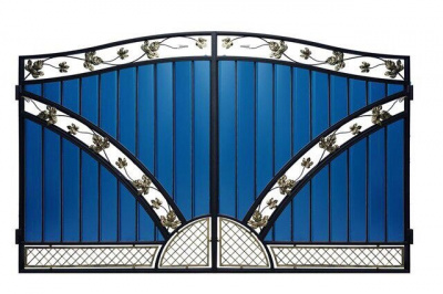 Кованые ворота  №58/blue