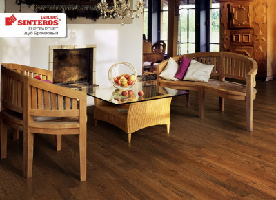 Паркетная доска Sommer Europarket Дуб Бронзовый трехполосная