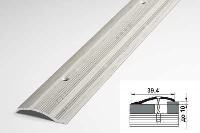 Алюминевый профиль разноуровневый ПР 02 105 Дуб арктик 0.9м