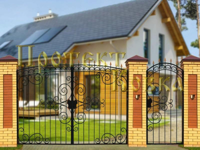 Кованые ворота Олимпия арочные Кованые ворота Олимпия арочные
