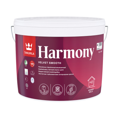 Краска акрилатная матовая Harmony (Гармония) TIKKURILA 9л белый