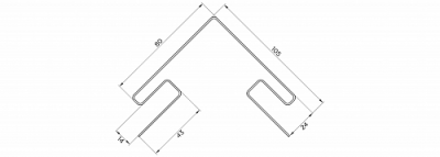 Наружный угол 80 мм для сайдинга