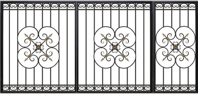 Кованые ворота с калиткой №19 Сальвадор