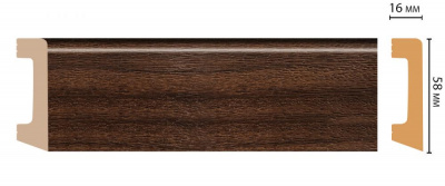Плинтус Decomaster D234-438 2,4 м (58x16*2400)