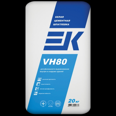 Шпаклевка цементная ЕК VH80 фасадная (20кг)