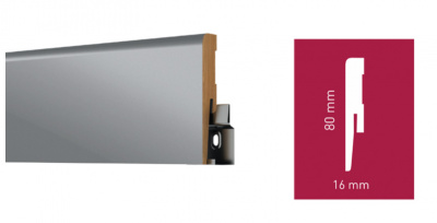 Arbiton Плинтус ML0801 Canvas Grey 2,42 м (Cavare)