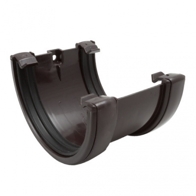 Соединитель желобов FineBer 120 мм (коричневый)