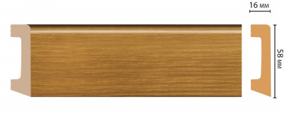 Плинтус Decomaster D234-73 2,4 м (58x16*2400)
