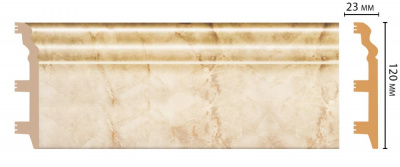 Плинтус Decomaster D233-80 2,4 м (120x23*2400)