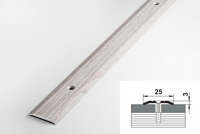 Алюминевый профиль ПС 01 106 Ясень белый 0.9м