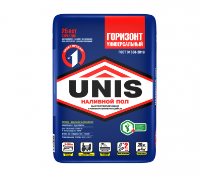 Быстротвердеющий наливной пол Юнис Горизонт Универсальный