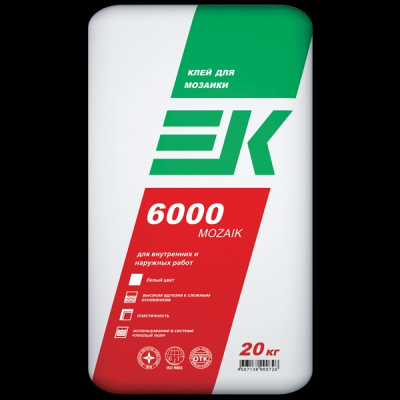 Клей для мозаики ЕК 6000 MOZAIK (20кг) Клей для мозаики ЕК 6000 MOZAIK (20кг)