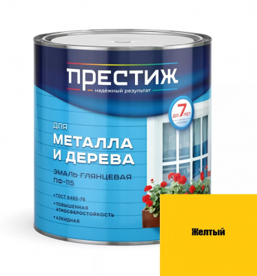 Эмаль Престиж ПФ-115 "Желтая" 1,9л