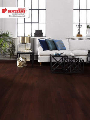 Паркетная доска Sommer Europarket Бук Шоколадный трехполосная