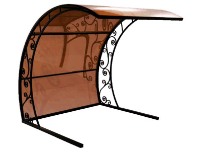 Навес Ракушка (разборн.) полная зашивка (2100х2380х2200)