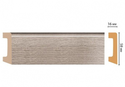 Плинтус Decomaster D234-88 2,4 м (58x16*2400)