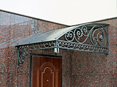 Козырек кованый металлический (1500х100х770)