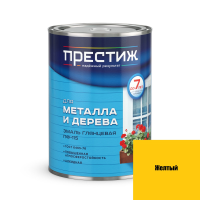 Эмаль Престиж ПФ-115 "Желтая" 0,9л
