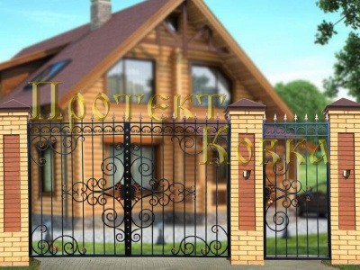 Кованые ворота Олимпия прямые