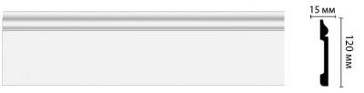 Плинтус Decomaster D004 2000*120*15 мм (Дюропрофиль)