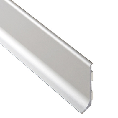 Плинтус алюминиевый Diele ПЛ60,  серебро люкс