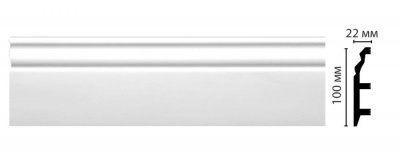 Плинтус Decomaster D232 2000*100*22 мм (Дюропрофиль)