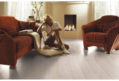 Ламинат Kronostar Galaxy D2873 Дуб Вейвлесс Белый