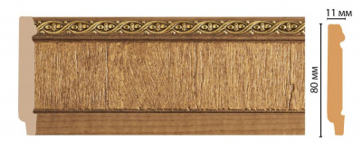 Плинтус Decomaster 144-4 2400х80х11 мм (Woodline)