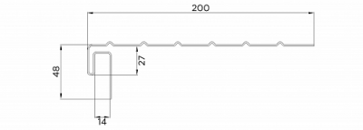 J-профиль с фаской для сайдинга белый